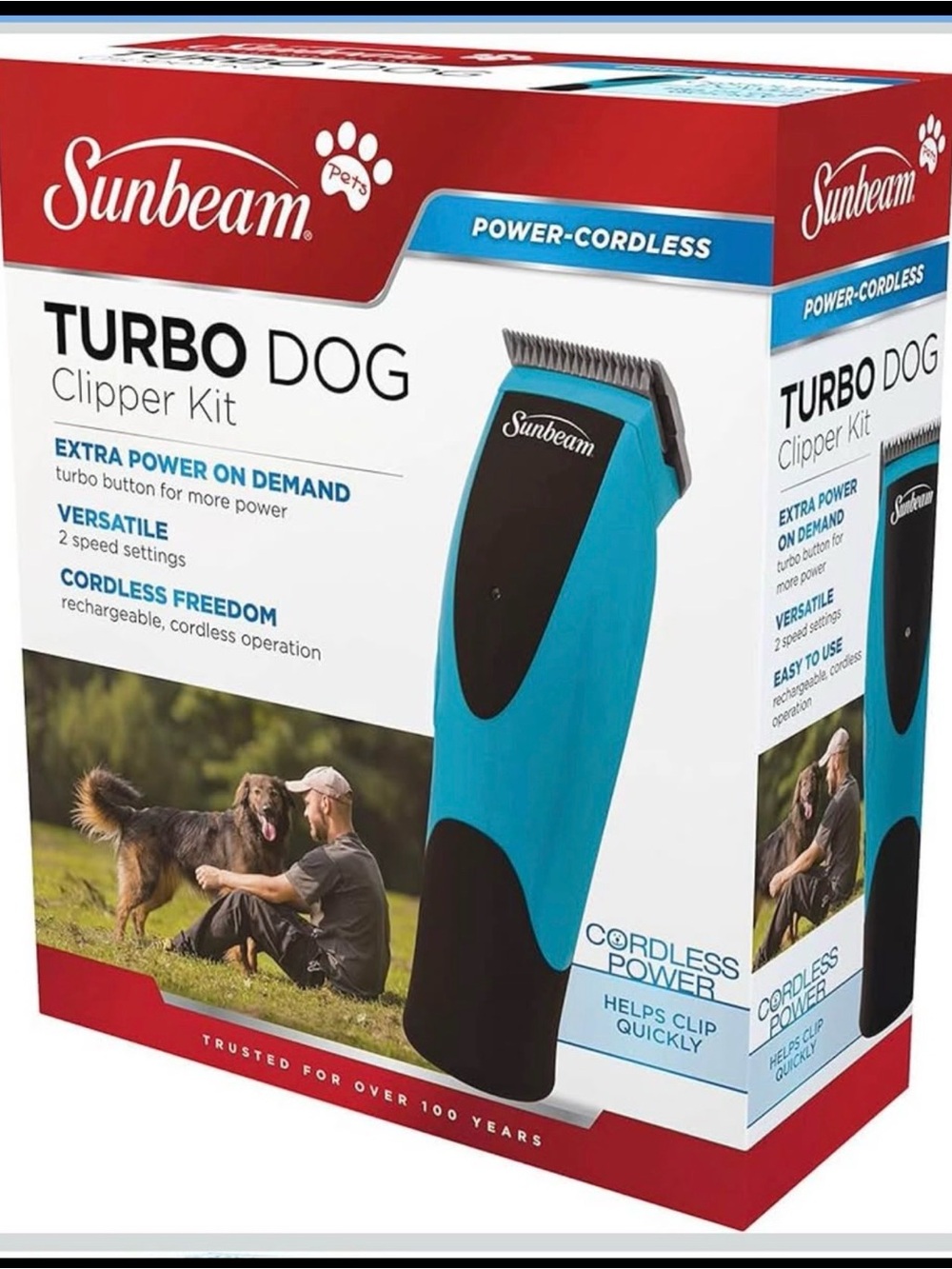 Sunbeam Turbo Dog Clipper Kit - Teal and Black